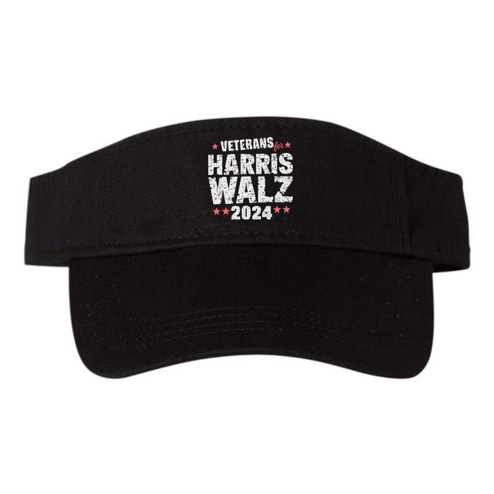 Veterans For Harris Waltz 2024 Valucap Bio-Washed Visor