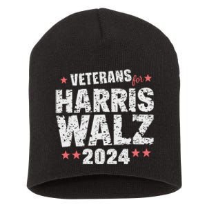 Veterans For Harris Waltz 2024 Short Acrylic Beanie