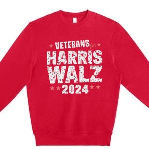 Veterans For Harris Waltz 2024 Premium Crewneck Sweatshirt