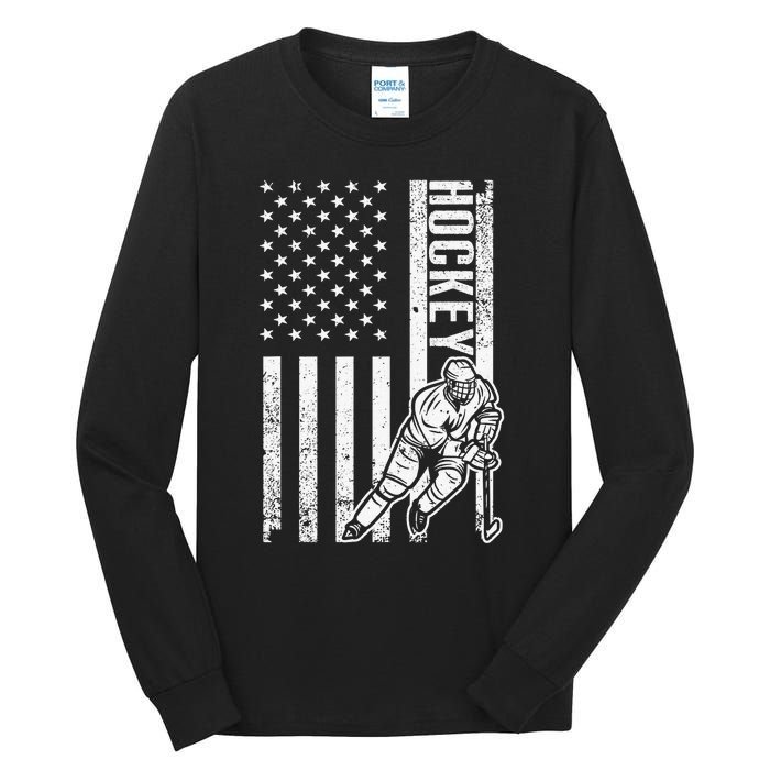 Vintage Field Hockey Player Hockey Fan Hockey Coach Tall Long Sleeve T-Shirt