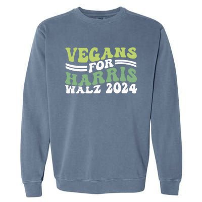 Vegans For Harris Walz 2024 Kamala Waltz 2024 Garment-Dyed Sweatshirt