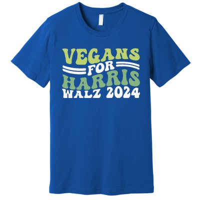 Vegans For Harris Walz 2024 Kamala Waltz 2024 Premium T-Shirt