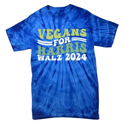 Vegans For Harris Walz 2024 Kamala Waltz 2024 Tie-Dye T-Shirt