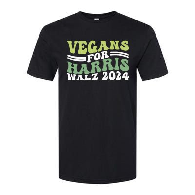 Vegans For Harris Walz 2024 Kamala Waltz 2024 Softstyle CVC T-Shirt