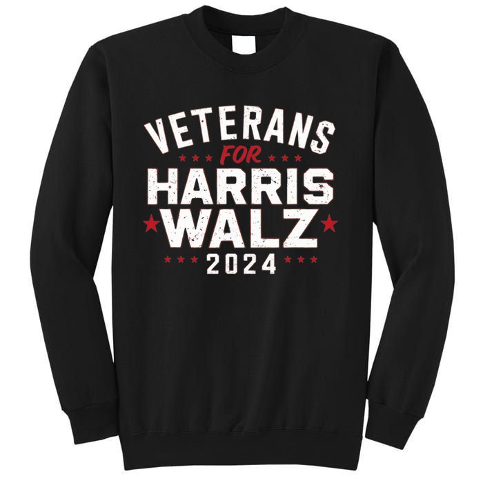 Veterans For Harris Waltz 2024 Election Vote Blue Democrat Sweatshirt