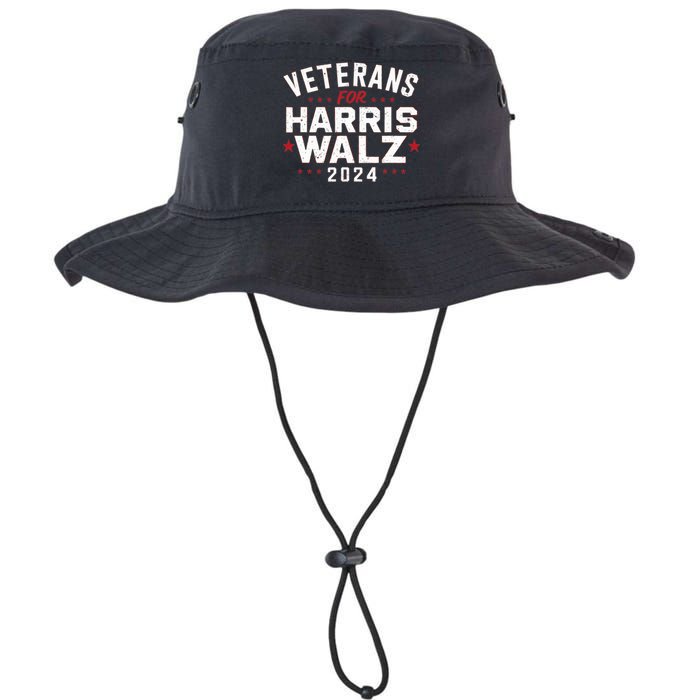 Veterans For Harris Waltz 2024 Election Vote Blue Democrat Legacy Cool Fit Booney Bucket Hat