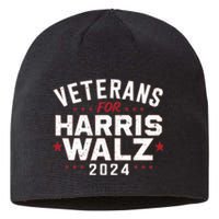 Veterans For Harris Waltz 2024 Election Vote Blue Democrat Sustainable Beanie