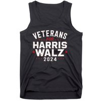 Veterans For Harris Waltz 2024 Election Vote Blue Democrat Tank Top