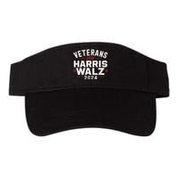 Veterans For Harris Waltz 2024 Election Vote Blue Democrat Valucap Bio-Washed Visor