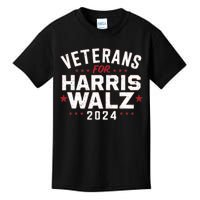 Veterans For Harris Waltz 2024 Election Vote Blue Democrat Kids T-Shirt