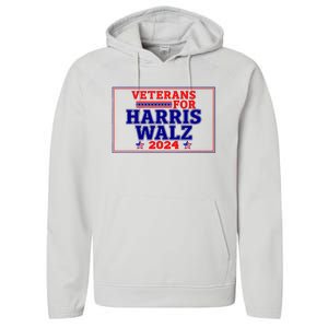 Veterans For Harris Walz 2024 Vote Harris Waltz Election Performance Fleece Hoodie