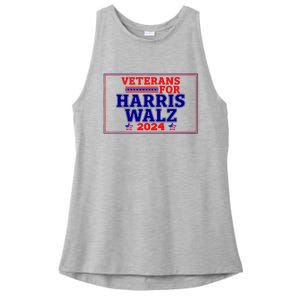 Veterans For Harris Walz 2024 Vote Harris Waltz Election Ladies PosiCharge Tri-Blend Wicking Tank