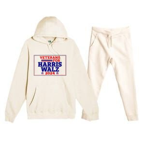 Veterans For Harris Walz 2024 Vote Harris Waltz Election Premium Hooded Sweatsuit Set