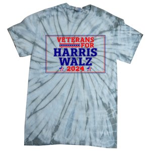 Veterans For Harris Walz 2024 Vote Harris Waltz Election Tie-Dye T-Shirt