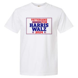 Veterans For Harris Walz 2024 Vote Harris Waltz Election Garment-Dyed Heavyweight T-Shirt