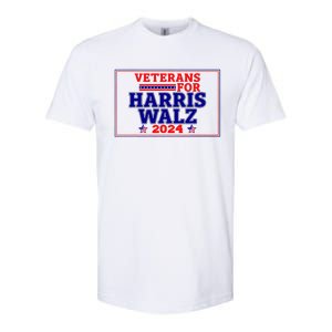 Veterans For Harris Walz 2024 Vote Harris Waltz Election Softstyle CVC T-Shirt