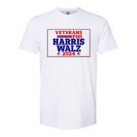 Veterans For Harris Walz 2024 Vote Harris Waltz Election Softstyle CVC T-Shirt