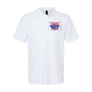 Veterans For Harris Walz 2024 Vote Harris Waltz Election Softstyle Adult Sport Polo