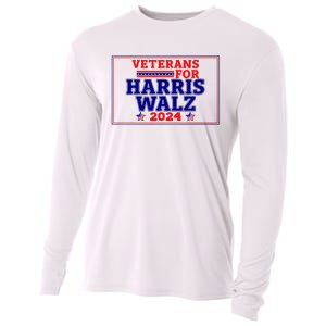 Veterans For Harris Walz 2024 Vote Harris Waltz Election Cooling Performance Long Sleeve Crew