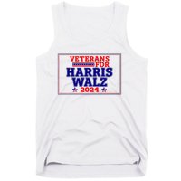 Veterans For Harris Walz 2024 Vote Harris Waltz Election Tank Top