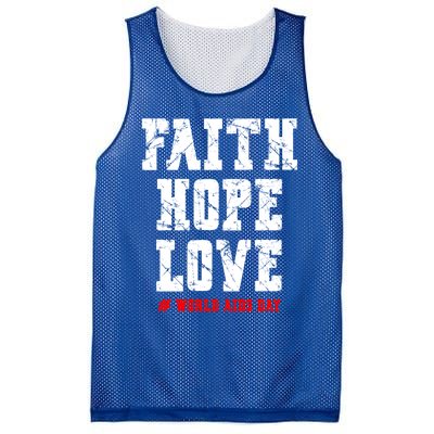 Vintage Faith Hope Love World Aids Day Gift Mesh Reversible Basketball Jersey Tank