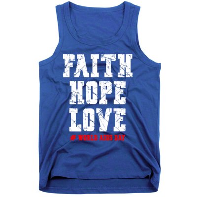 Vintage Faith Hope Love World Aids Day Gift Tank Top