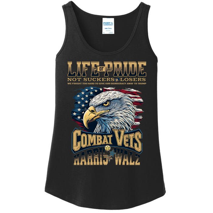 Veterans For Harris Walz 2024 Military Vets Against Trump Ladies Essential Tank