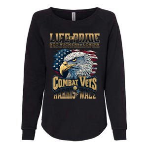 Veterans For Harris Walz 2024 Military Vets Against Trump Womens California Wash Sweatshirt