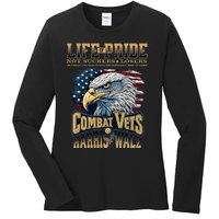 Veterans For Harris Walz 2024 Military Vets Against Trump Ladies Long Sleeve Shirt