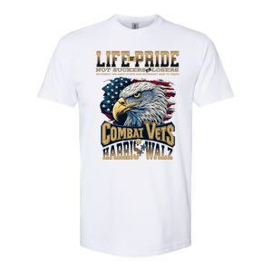 Veterans For Harris Walz 2024 Military Vets Against Trump Softstyle® CVC T-Shirt