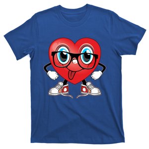 Valentine’s Funny Heart Sunglasses And Sneakers Cool Gift T-Shirt