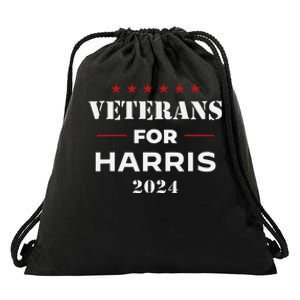 Veterans For Harris 2024 Kamala Harris Veteran Usa Drawstring Bag