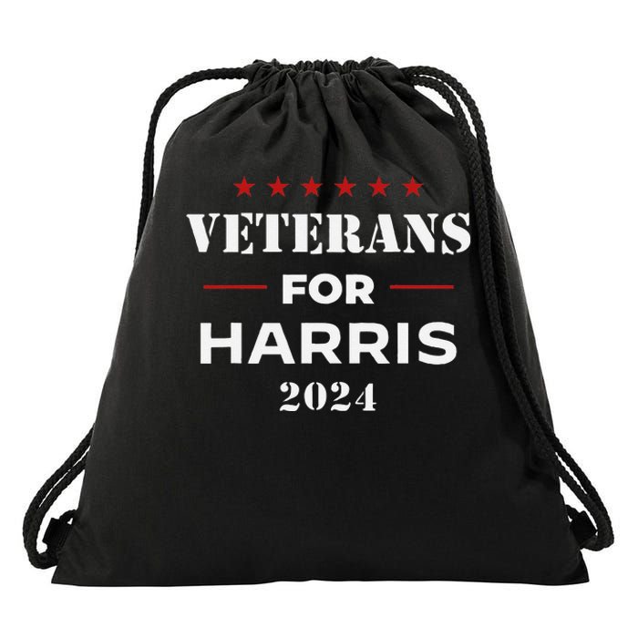 Veterans For Harris 2024 Kamala Harris Veteran Usa Drawstring Bag