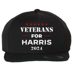 Veterans For Harris 2024 Kamala Harris Veteran Usa Wool Snapback Cap