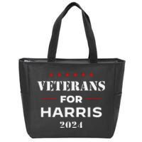 Veterans For Harris 2024 Kamala Harris Veteran Usa Zip Tote Bag