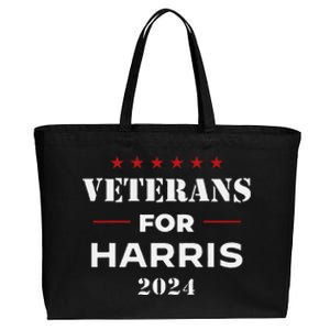 Veterans For Harris 2024 Kamala Harris Veteran Usa Cotton Canvas Jumbo Tote