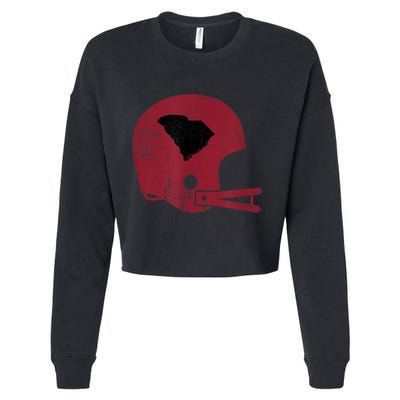 Vintage Football Helmet State Of South Carolina Cropped Pullover Crew
