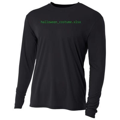 Vintage Funny Halloween Excel Spreadsheet File Cooling Performance Long Sleeve Crew