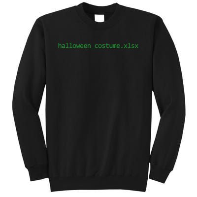 Vintage Funny Halloween Excel Spreadsheet File Tall Sweatshirt