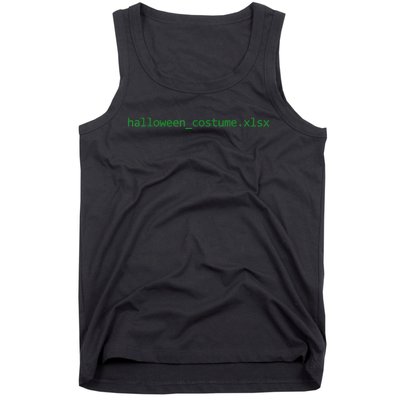 Vintage Funny Halloween Excel Spreadsheet File Tank Top