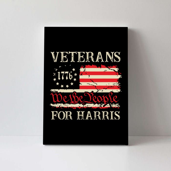 Veterans For Harris We The People 1776 Flag Kamala Harris Canvas