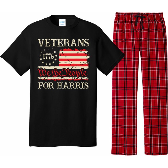 Veterans For Harris We The People 1776 Flag Kamala Harris Pajama Set