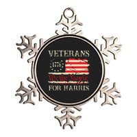 Veterans For Harris We The People 1776 Flag Kamala Harris Metallic Star Ornament