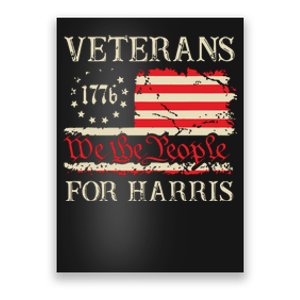 Veterans For Harris We The People 1776 Flag Kamala Harris Poster