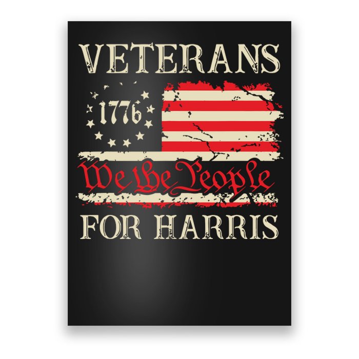 Veterans For Harris We The People 1776 Flag Kamala Harris Poster