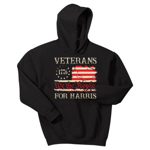 Veterans For Harris We The People 1776 Flag Kamala Harris Kids Hoodie