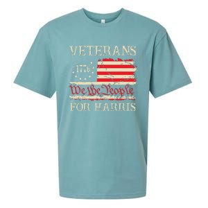 Veterans For Harris We The People 1776 Flag Kamala Harris Sueded Cloud Jersey T-Shirt