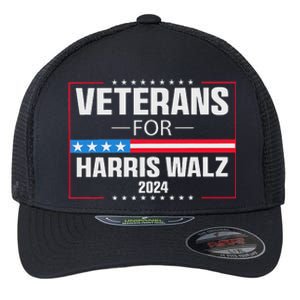 Veterans For Harris Walz 2024 Presidential Campaign Flexfit Unipanel Trucker Cap