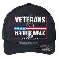 Veterans For Harris Walz 2024 Presidential Campaign Flexfit Unipanel Trucker Cap