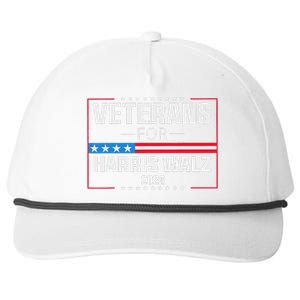 Veterans For Harris Walz 2024 Presidential Campaign Snapback Five-Panel Rope Hat